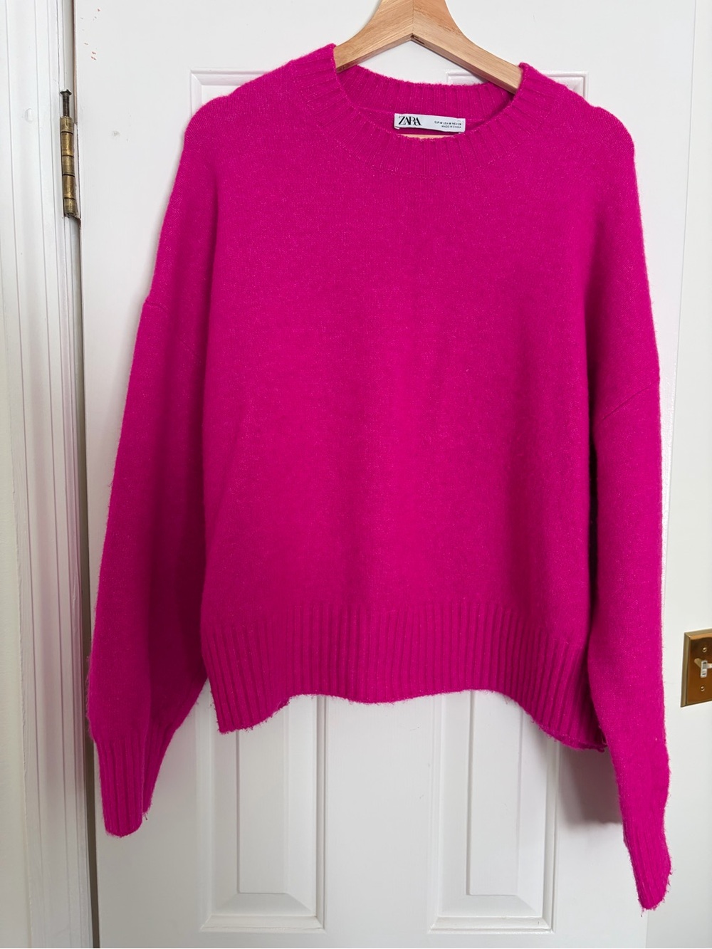 Zara Fuchsia Crewneck Sweater